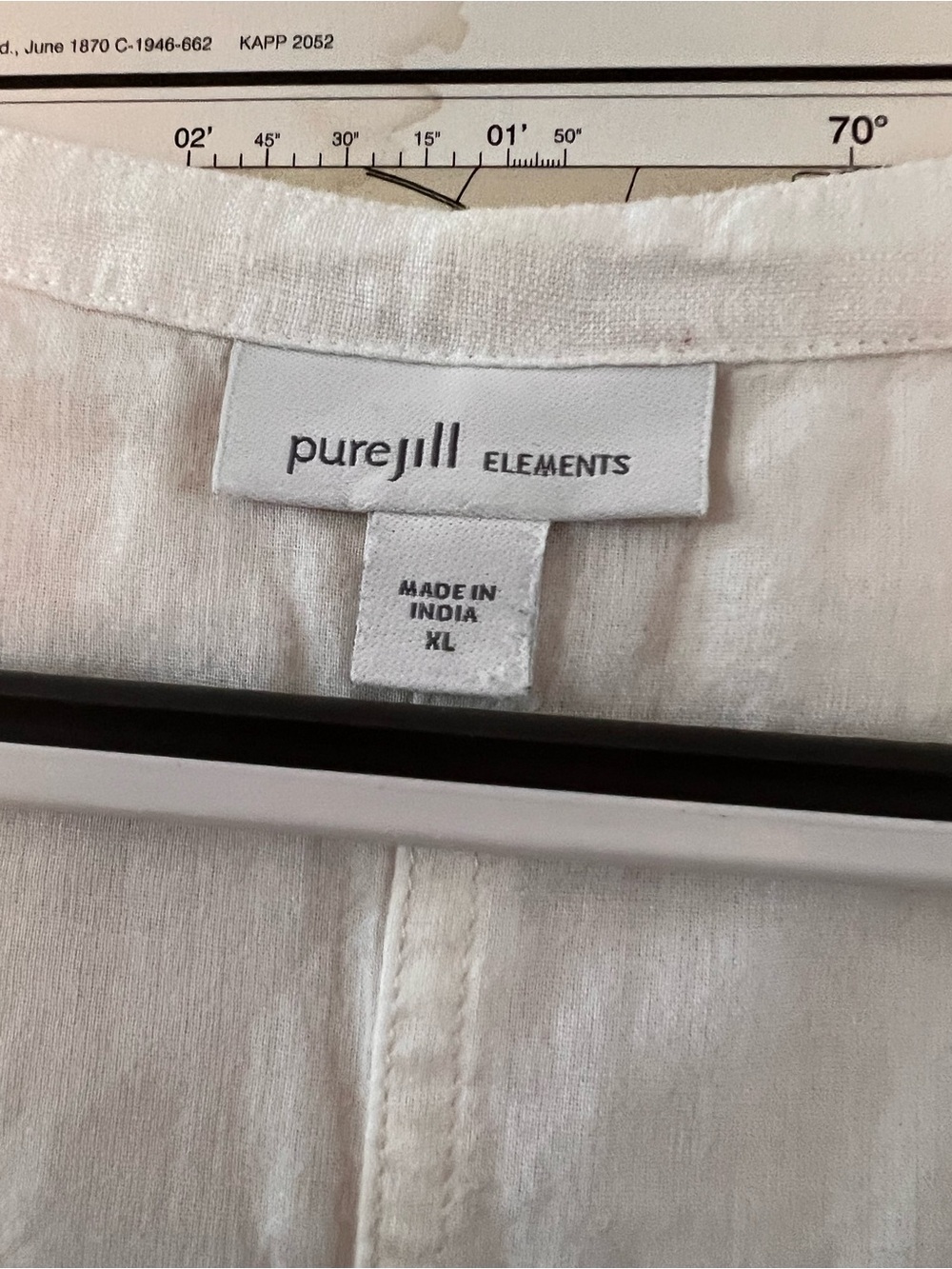 Pure Jill Elements White Linen Embroidered Sleeveless Dress XL Boho Cottagecore - Picture 5 of 12